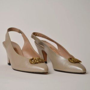 Vintage AMALFI sling back heels